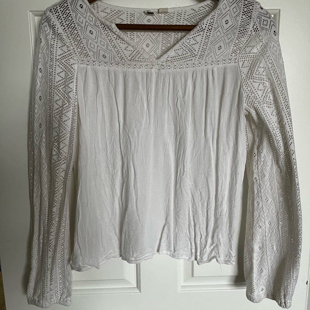 Roxy white casual long sleeve